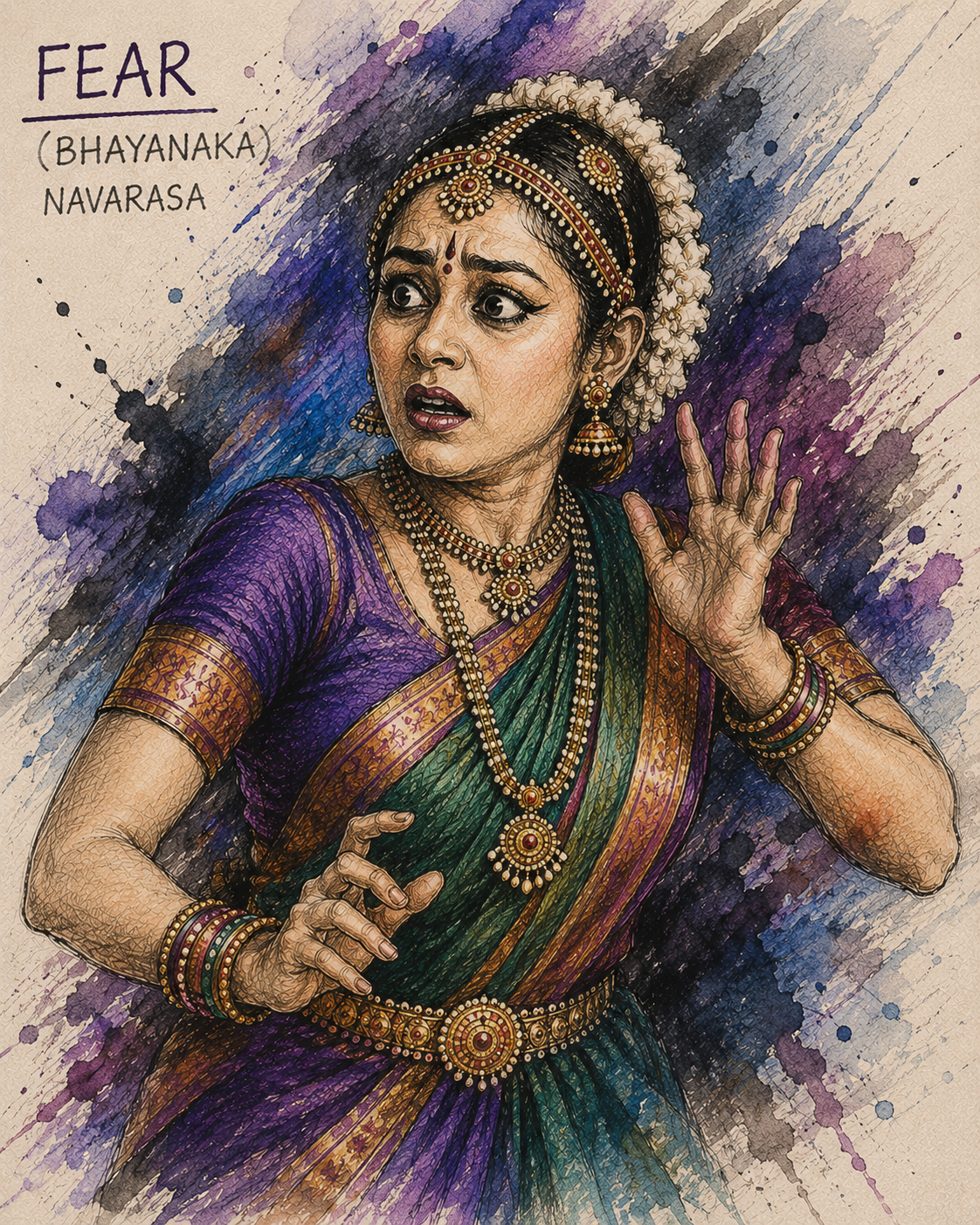 Bharatanatyam expression — Bhayanaka